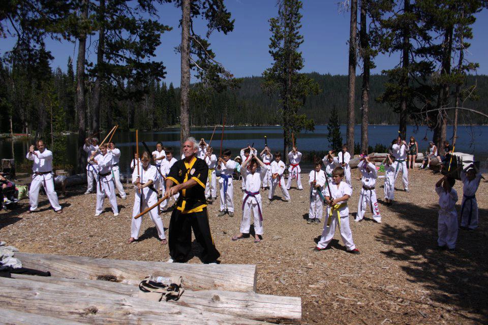 White Crane students training