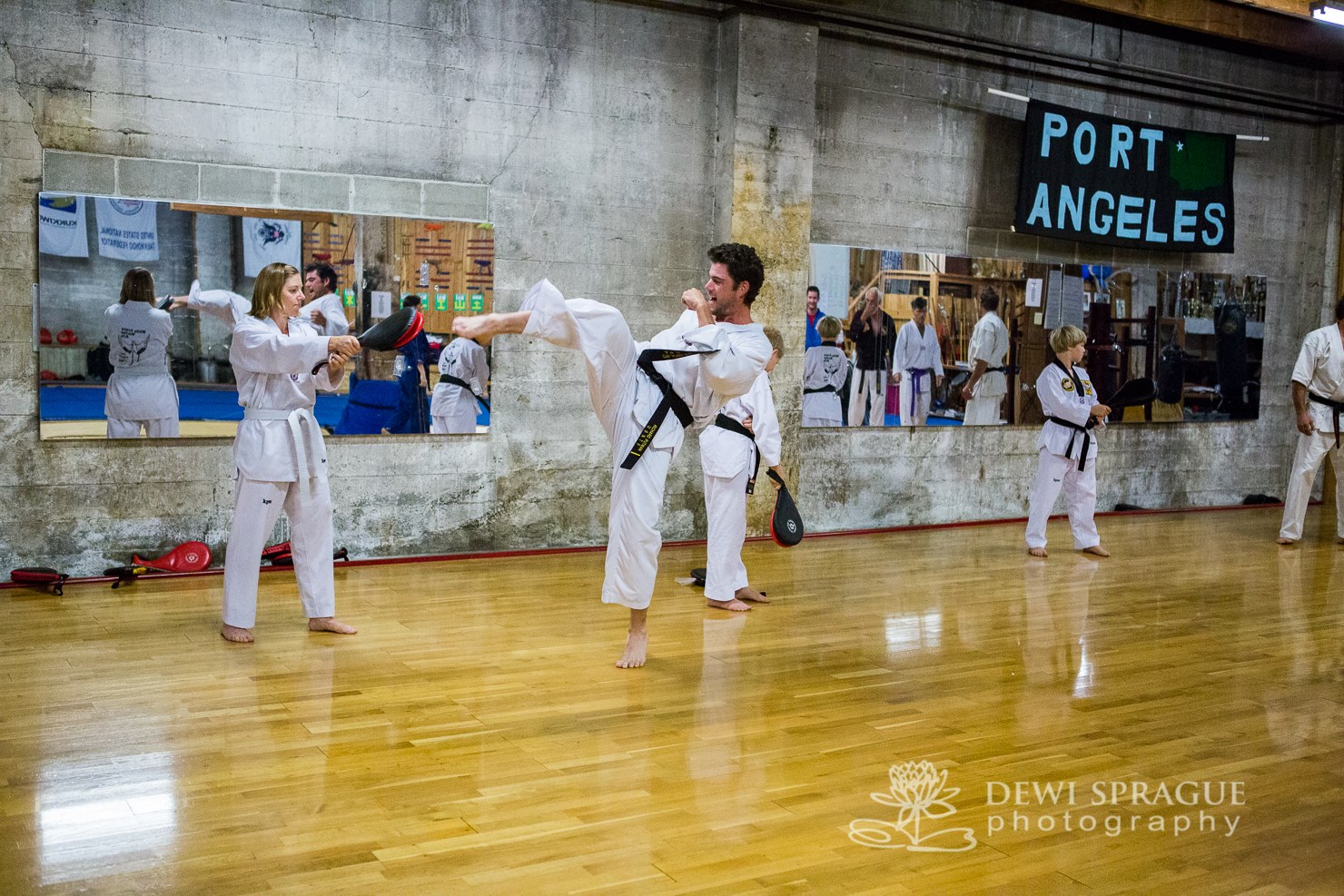 White Crane students training