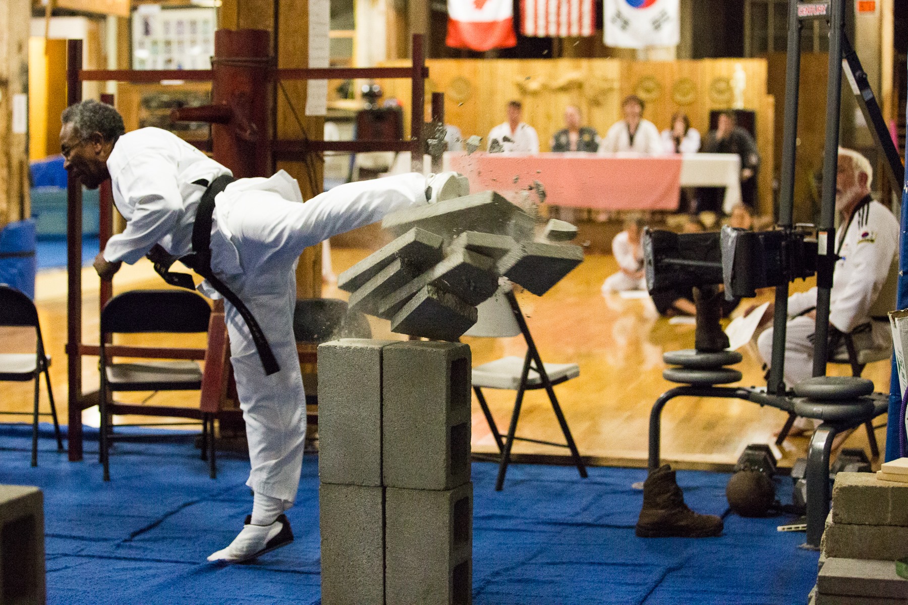 White Crane students training