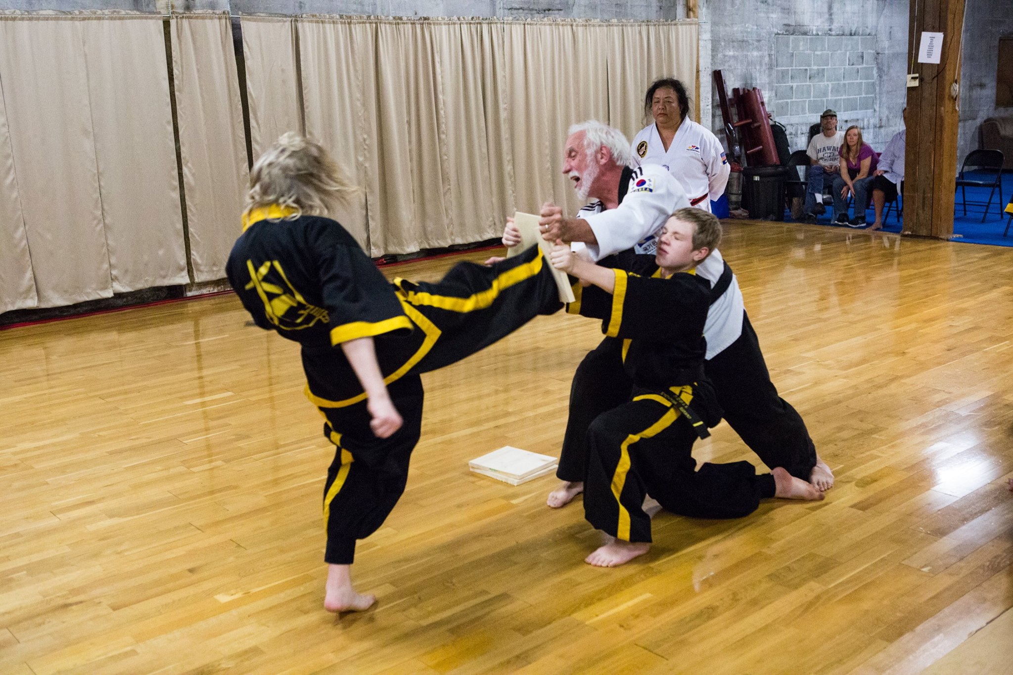 White Crane students training