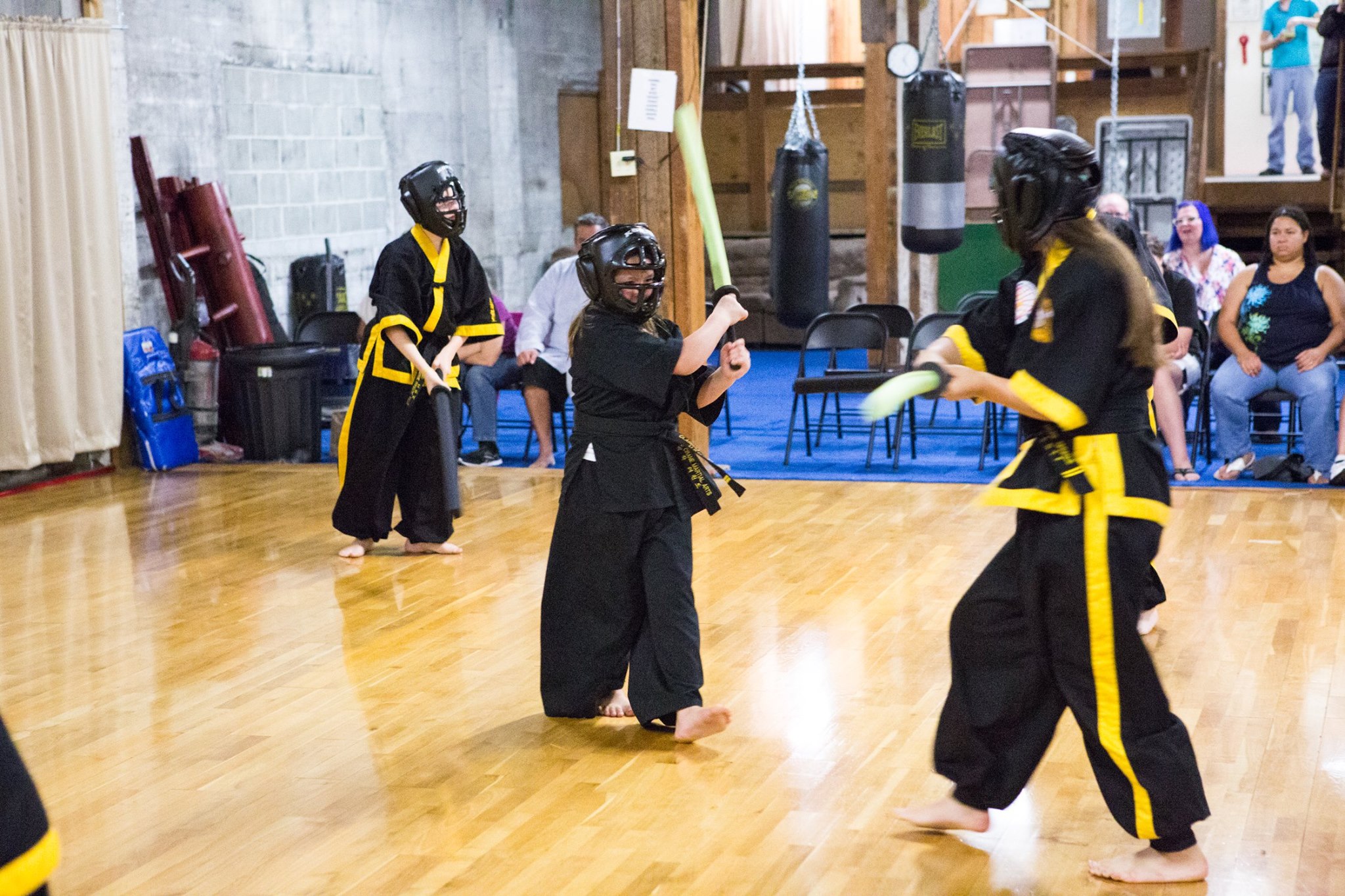 White Crane students training