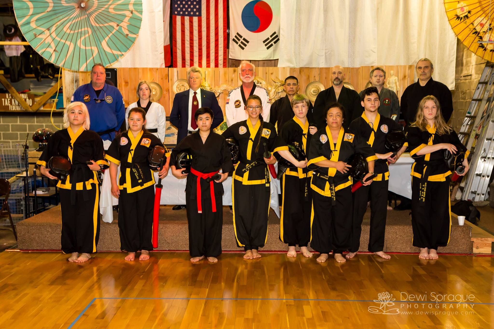 White Crane students training