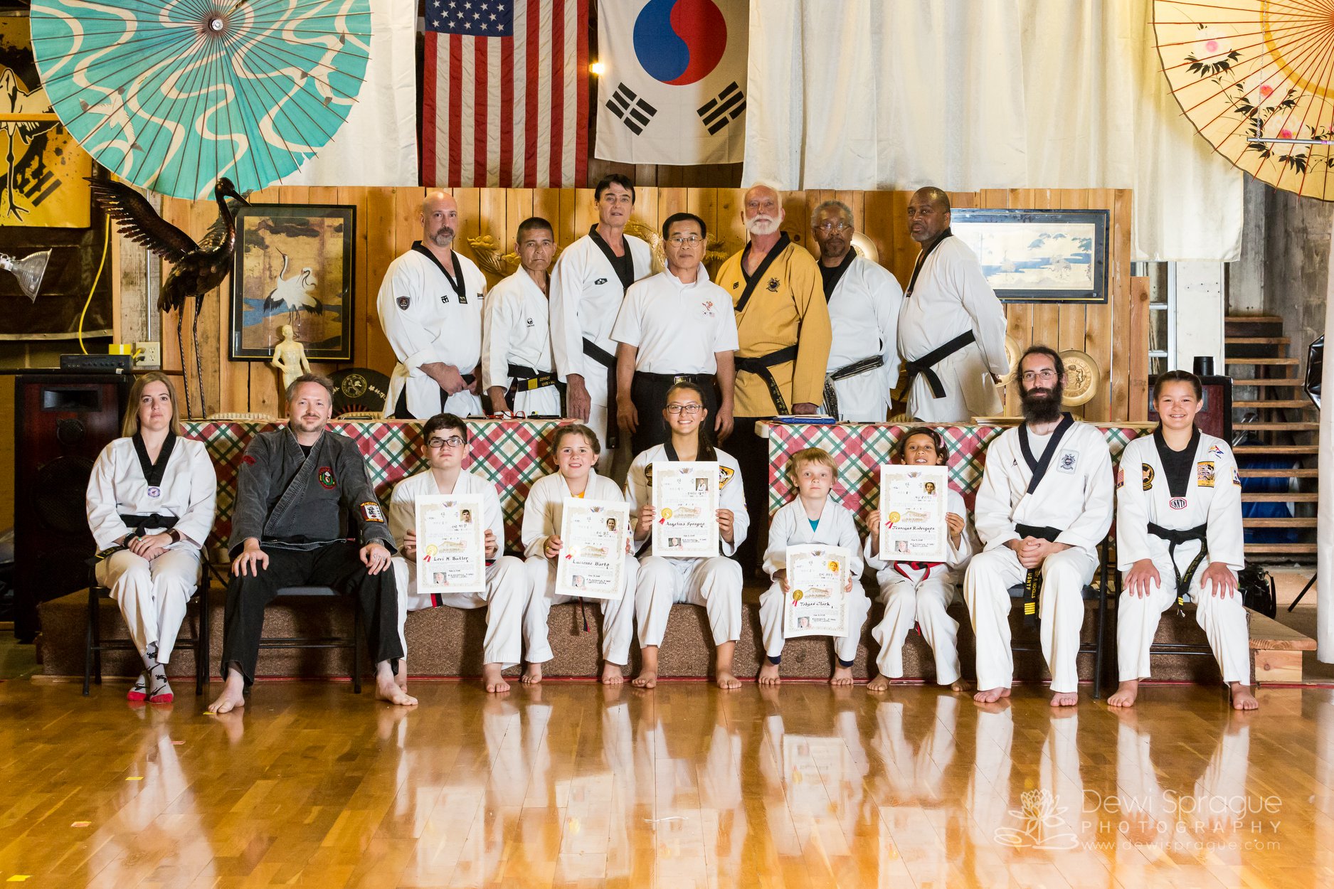 White Crane students training